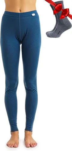 Vista 22 de 100% lana merino capa base mujer pantalones - Leggings térmicos ropa .Negro 250
