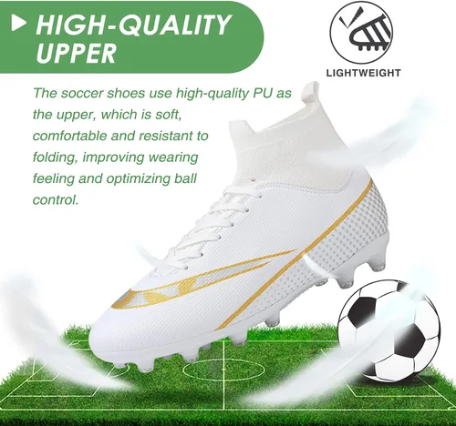 Vista 2 de CBUSTER Soccer Cleats Mens Women Outdoor Soccer Shoes for Big Boy AG TF