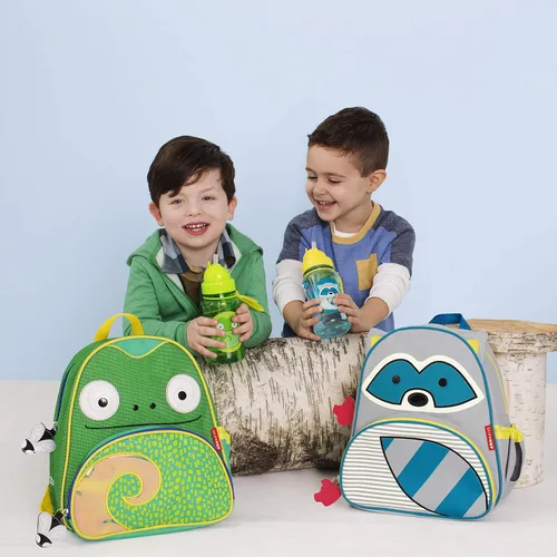 Vista 6 de Mochila aislada de Cody Camaleón de Skip Hop Zoo verde para niño 12 pulgadas