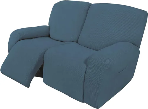 Vista 28 de Easy-Going Funda Elástica para Sofá Reclinable Cobertor de Sofá 4 Piezas Protector de Muebles Sofá Suave con Fondo Elástico Poliéster Spandex Tela