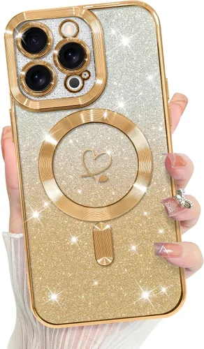 Vista 88 de Bonoma Compatible with iPhone 17 Pro Max Case 2025 Heart Checkered -Gold A cuadros-oro