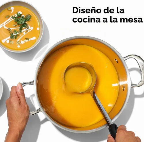 Vista 4 de OXO Good Grips - Juego de utensilios de cocina de acero inoxidable para preparar y servir, 6 piezas