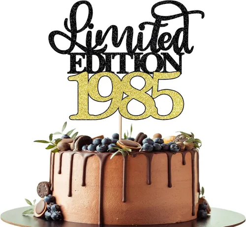 Vista 15 de Decoración para tartas de edición limitada de 1935, decoración de pastel de feliz cumpleaños 90, hombres y mujeres animan 90 años/90 y fabulosa