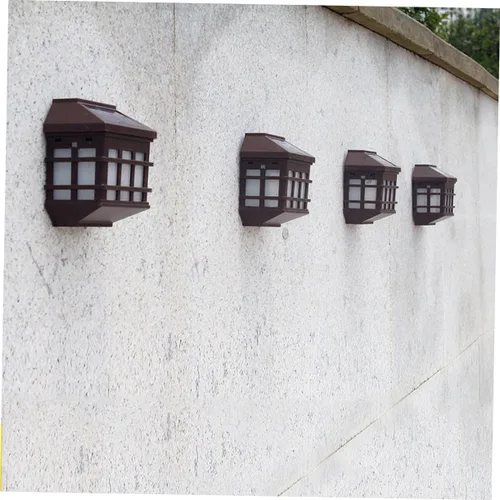 Vista 7 de Ipetboom Luces solares de pared estilo panel de ventana, sensor de luz de plástico ABS, iluminación de seguridad al aire libre para patio, camino
