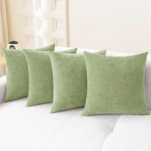 Vista 81 de CaliTime - Paquete de 2 fundas de almohada acogedoras para sofá, decoración del hogar, felpilla suave teñida sólida, 16 x 16 pulgadas, marrón Marrón