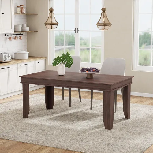 Vista 15 de GarveeHome Farmhouse - Mesa de comedor para 4-6 personas, mesas de cocina de 63 pulgadas de largo