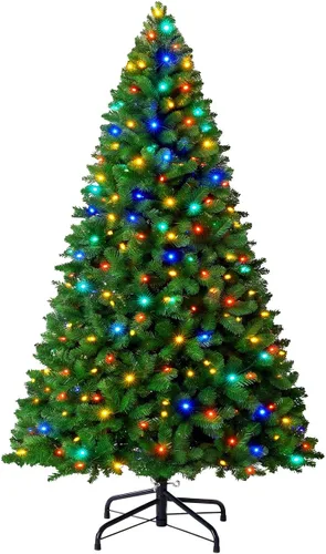 Vista 18 de NEWBULIG Árbol de Navidad preiluminado de 4.5 pies con bayas rojas Verde