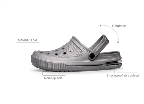 Vista 2 de SILLENORTH Zuecos unisex para jardín, zapatos de agua, zapatos de playa, sandalias con cojín de aire, ligeras, cómodas