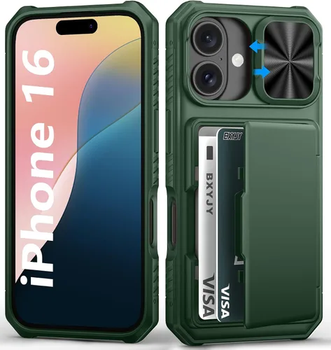 Vista 54 de BXYJY Funda tipo cartera para iPhone 15 Pro, tarjetero (4-5 tarjetas)