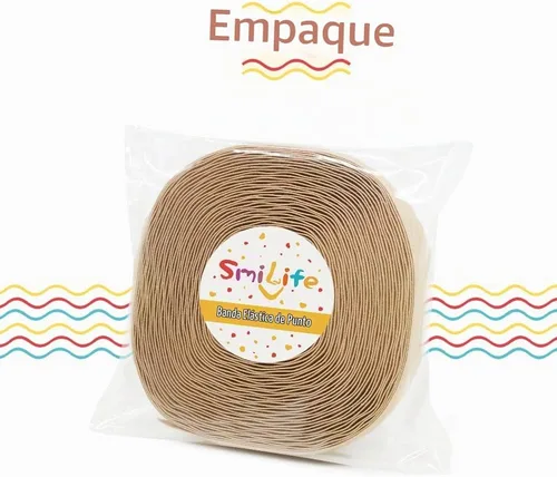 Vista 2 de SmiLife Banda Elástica de Agarre de Silicona para Coser, Beige, 1.05 Pulgadas x 12 Yardas