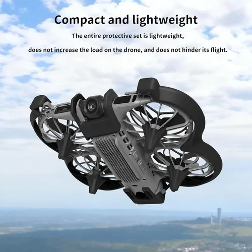 Vista 5 de Juego de protección anticolisión 3 en 1 para DJI Neo 2, protector de hélice + protector de parachoques de cardán+ tren de aterrizaje para DJI Neo 2