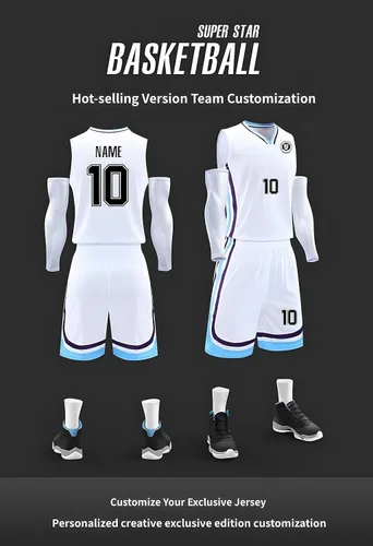Vista 5 de Camisetas de baloncesto personalizadas con cualquier nombre y número del equipo, camisetas de baloncesto para hombres, niños, adultos, conjunto