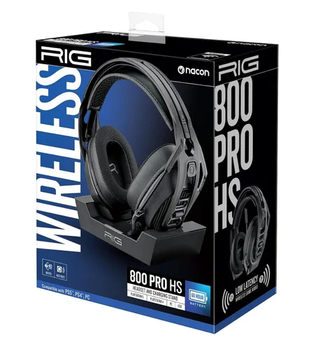Vista 9 de RIG 800 PRO HS Wireless Gaming Headset & Multi-Function Base Station for PlayStation PS4, PS5, PC, Mac, USB - Up to 60 Hour Battery