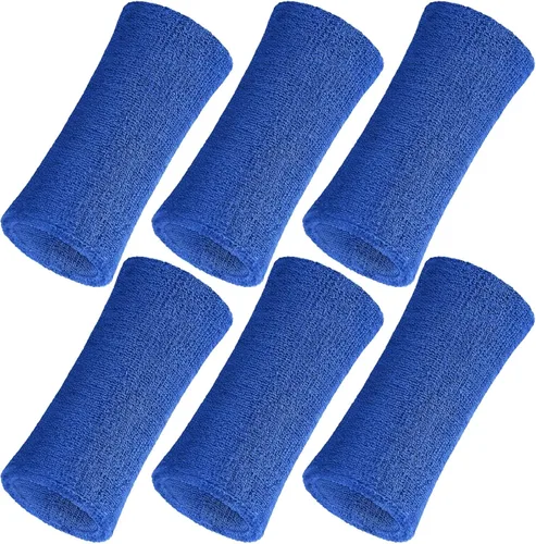 Vista 7 de WILLBOND Bandas de sudor de muñeca de 6 pulgadas para hombres y mujeres, elásticas, atléticas, largas, absorbentes, para baloncesto, tenis, correr