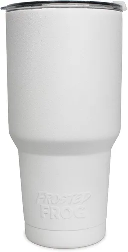 Vista 14 de Frosted Frog Vaso negro de 30 onzas con aislamiento al vacío con popote de acero inoxidable