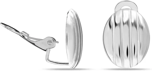 Vista 2 de LeCalla 925 Sterling Silver Small Medium Clip On Earrings Non-Pierced Clip-On Stud Earring for Teen Women
