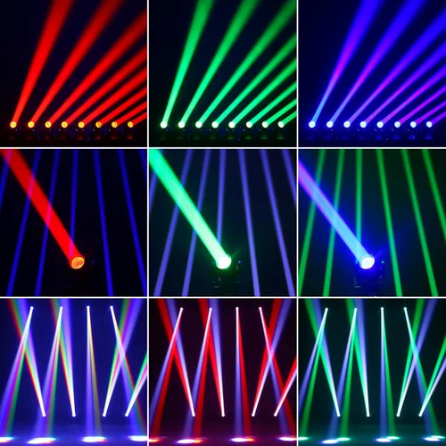 Vista 4 de 2PCS 40W LED de cabeza móvil luz RGBW haz iluminación escenario focos con sonido DMX activado modo automático para fiestas, pista de boda, banda