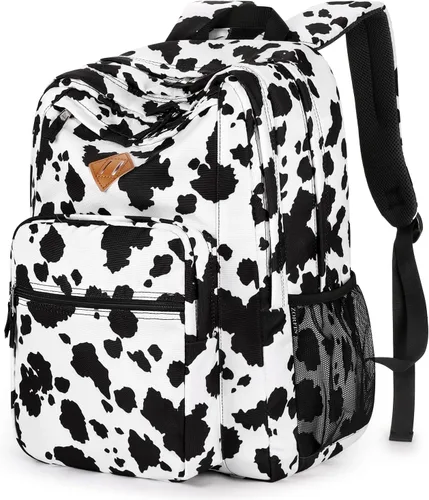 Vista 23 de ZORFIN - Mochila de 26 litros para la escuela, universidad y viajes, impermeable, con 8 compartimentos, Verde militar, Moderno
