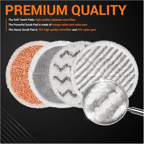 Vista 6 de Steam Mop Pads, Compatible with Shark, S7001 S8201 S8001 Timing function