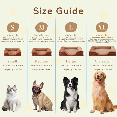 Vista 6 de Simple Deluxe Cama ortopédica extragrande para perro, cama para perro de espuma viscoelástica de 42 pulgadas con funda extraíble impermeable