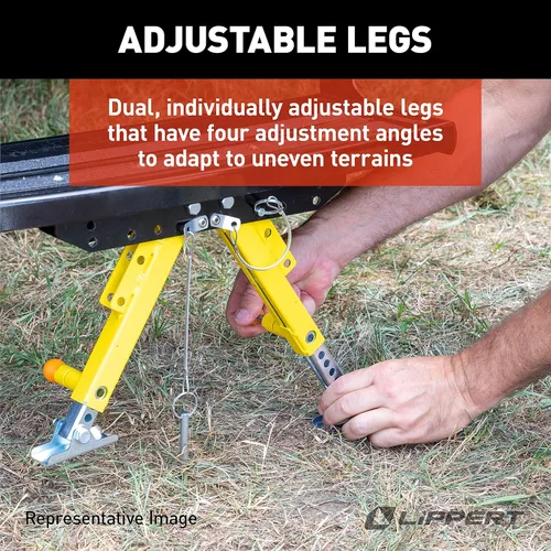 Vista 7 de Kit estabilizador de paso RV Lippert Solid Stance para quintas ruedas, remolques de viaje y autocaravanas