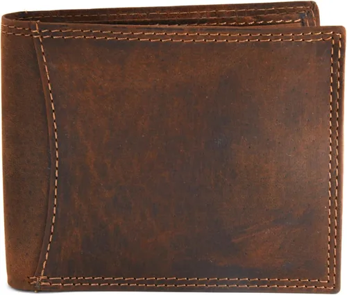 Vista 3 de Style n Craft Cartera de cuero bi-fold, cartera de cuero de grano completo para hombres y mujeres, cartera con protección RFID con múltiples
