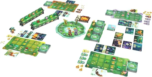 Vista 5 de Pegasus Spiele Bosque vivo Tile-laying strategy board game; family game night favorite; strategic resource management gameplay for all ages
