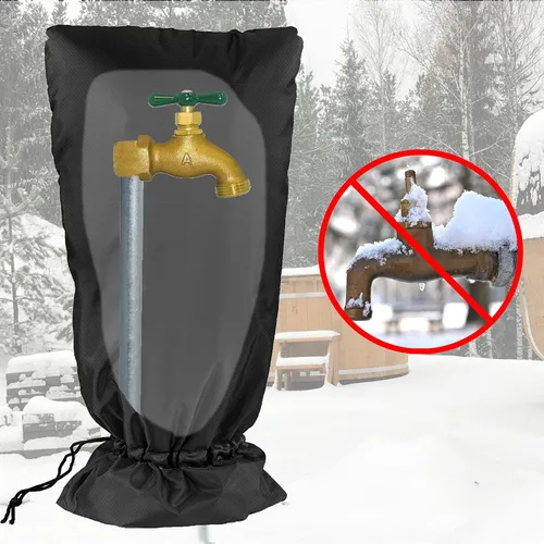 Vista 7 de Cubiertas XXL para grifos al aire libre para invierno, protector anticongelante de 3M Thinsulate para aspersores, 63.5 cm x 33 cm para grifos