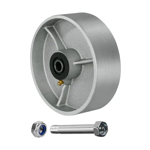 Vista 8 de Ruedas industriales de 3" x 2", rueda de hierro fundido de acero – Rueda de servicio pesado – Capacidad de 800 libras cada una, rodamiento