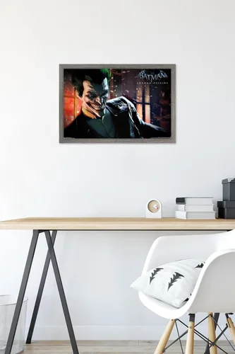Vista 6 de Trends International DC Comics - Póster de pared de Arkham Origins de Arkham Origins, 14.725 x 22.375 pulgadas, versión enmarcada de madera