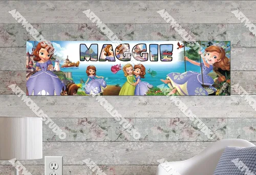 Vista 2 de Royal Princess - Póster personalizado con nombre de personaje #2, 8.5 x 30 pulgadas, personalizable con el nombre de tu hijo, pancarta de fiesta
