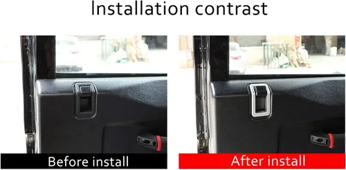 Vista 3 de Cubierta de bloqueo de puerta de automóvil de aleación de aluminio para Land Rover Defender 90 110 130 2004-2019 Accesorios de repuesto