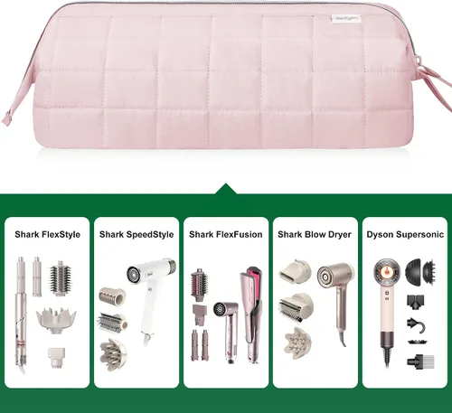 Vista 2 de KarSyon Organizador de Bolsa de Viaje para Herramientas de Cabello para Estuche Dyson Airwrap Soporte Secador de Cabello Shark Flex Style Cepillo