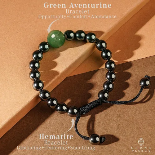 Vista 10 de Pulseras de cristal curativo para mujeres y hombres, espiritual, energía positiva y equilibrio, pulseras de cuentas de cristal natural hechas a mano