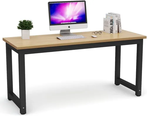 Vista 31 de Mesa para computadora Tribesigns moderna estilo sencillo para PC, portátil, estudio, moderna estación de trabajo para el oficina en casa