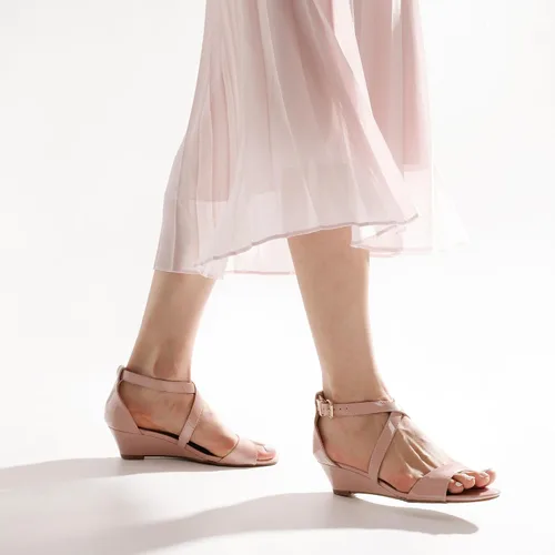 Vista 6 de DREAM PAIRS - Sandalias de tacón bajo con correa de tobillo para mujer