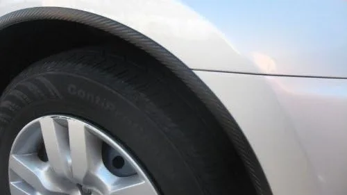 Vista 8 de Compatible con Mercedes Benz 1984-1993 190E 190 E Rueda de fibra de carbono Well/Fender Trim Molduras 4 piezas 1985 1986 1987 1988 1989 1990 1991