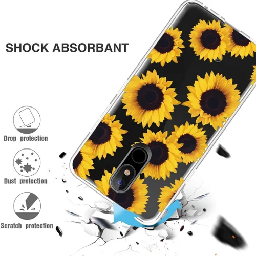 Vista 7 de Funda para LG Stylo 4 Plus, para LG Q Stylus/para LG Q Stylo+ para niñas y mujeres, lindo patrón delgado transparente suave y flexible TPU trasero