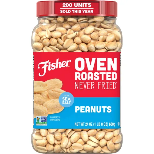 Vista 15 de FISHER Oven Roasted Never Fried - Mezcla de frutos secos asados al horno, nunca fritos Pack Of 1, Healthy Snacks For Adults, No Added Oil, No