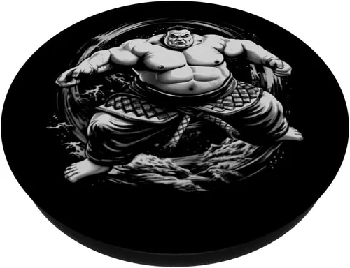 Vista 2 de Sumo Wrestler Japan Sumo Fighter Wrestling Japanese Vintage PopSockets Adhesive PopGrip