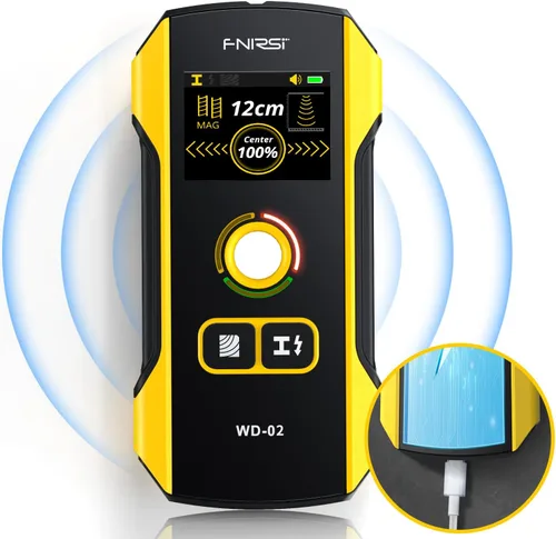 Vista 9 de FNIRSI WD-01 6 en 1 Escáner de pared recargable del buscador del perno
