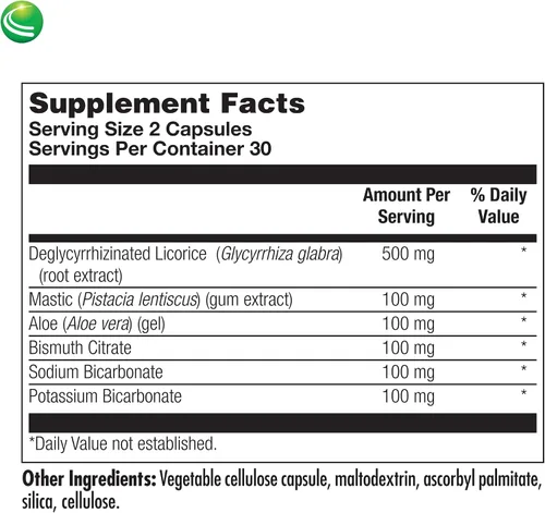 Vista 5 de Nutra Biogenesis Complejo de apoyo gástrico, suplemento de regaliz DGL, 60