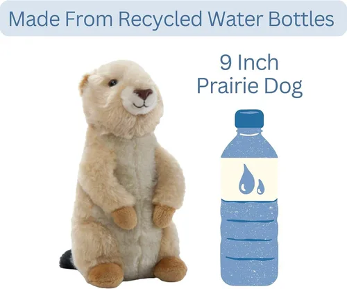 Vista 10 de The Petting Zoo Prairie - Peluche de perro de la pradera, regalos para niños, animales salvajes de la vida silvestre, juguete de peluche de perro