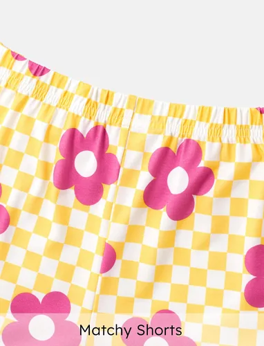 Vista 5 de L.O.L. Surprise! Conjunto de 2 piezas para niña, camiseta sin mangas y pantalones cortos, pantalones de ciclismo ajustados, conjunto casual de verano