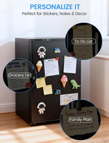 Vista 7 de COWSAR Mini refrigerador de 3.1 pies cúbicos, refrigerador compacto de tamaño dormitorio con puerta individual reversible, termostato ajustable Negro