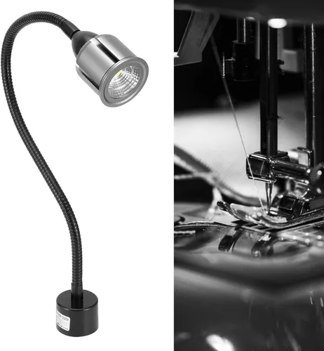 Vista 8 de VINGVO Taidda- Luz LED para máquina de coser, lámpara de trabajo multifuncional con brazo de cuello de cisne flexible con base de montaje magnética