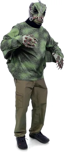 Vista 2 de Zagone Studios Disfraz de criatura de mar profundo con camisa y guantes, Verde