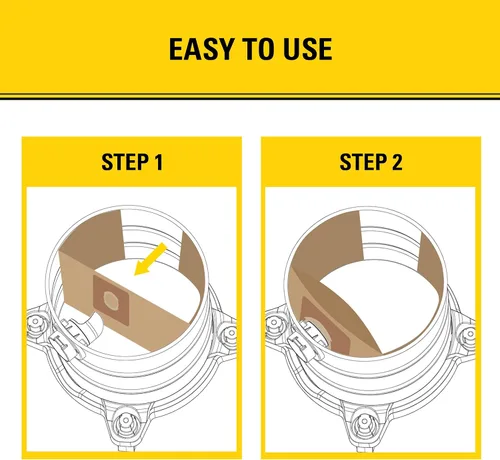 Vista 7 de Paquete de 3 bolsas de filtro STANLEY 19-3100, para aspiradora húmeda/seca de 5-8 galones, compatible con STANLEY SL18115 SL18115P SL18116 SL18116P