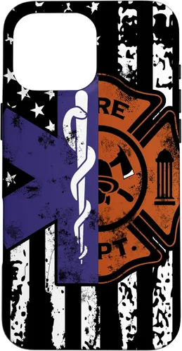 Vista 19 de EMT Firefighter Fire Rescue EMT - Funda de regalo con bandera americana para iPhone 17