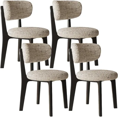 Vista 47 de YVYKFZD Solid Wood Dining Chairs, Armless Dining Room Chair Set, Upholstered Kitchen Chairs, Living Room Chair with Removable Fabric Seat Cushion